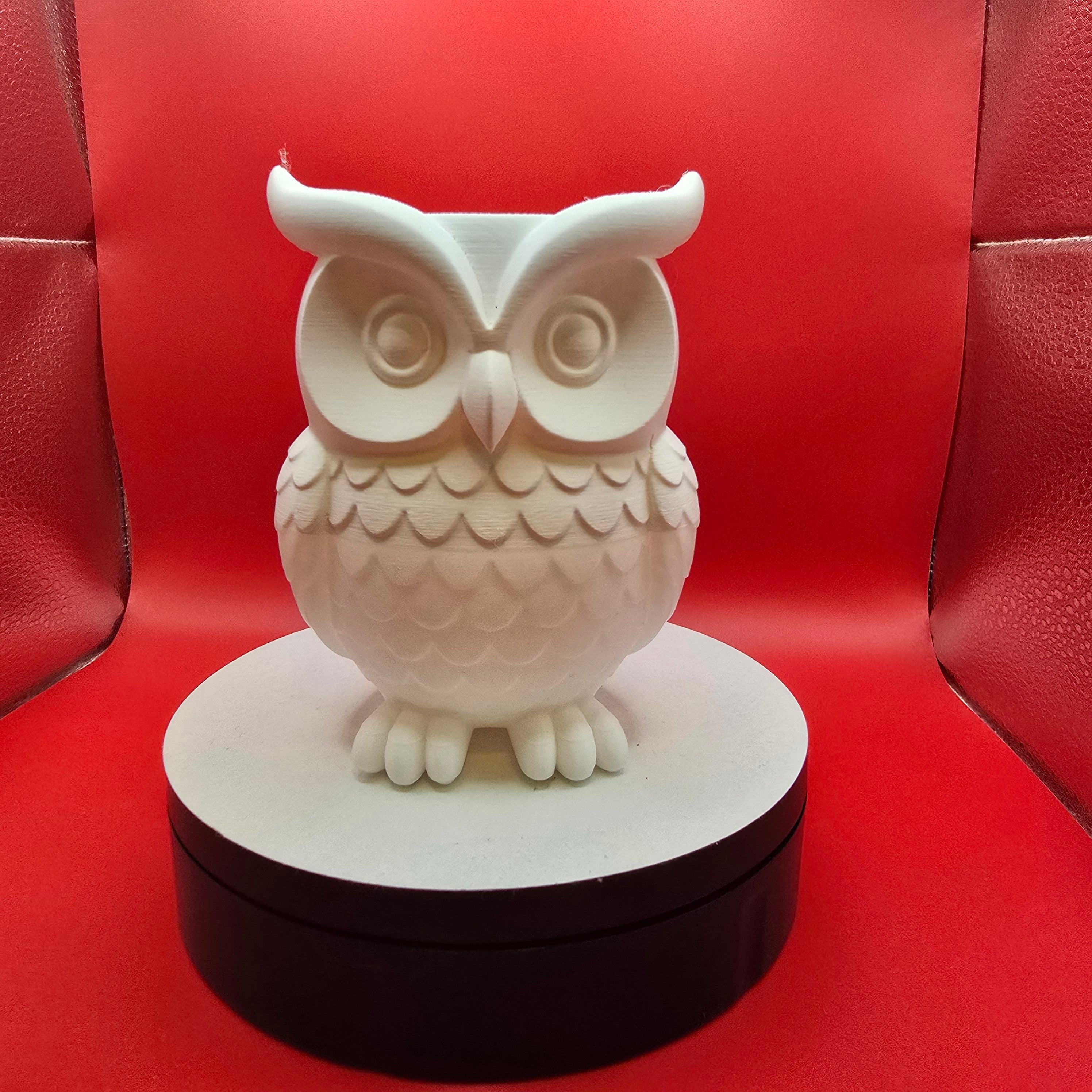 pot a crayon ou photophore chouette