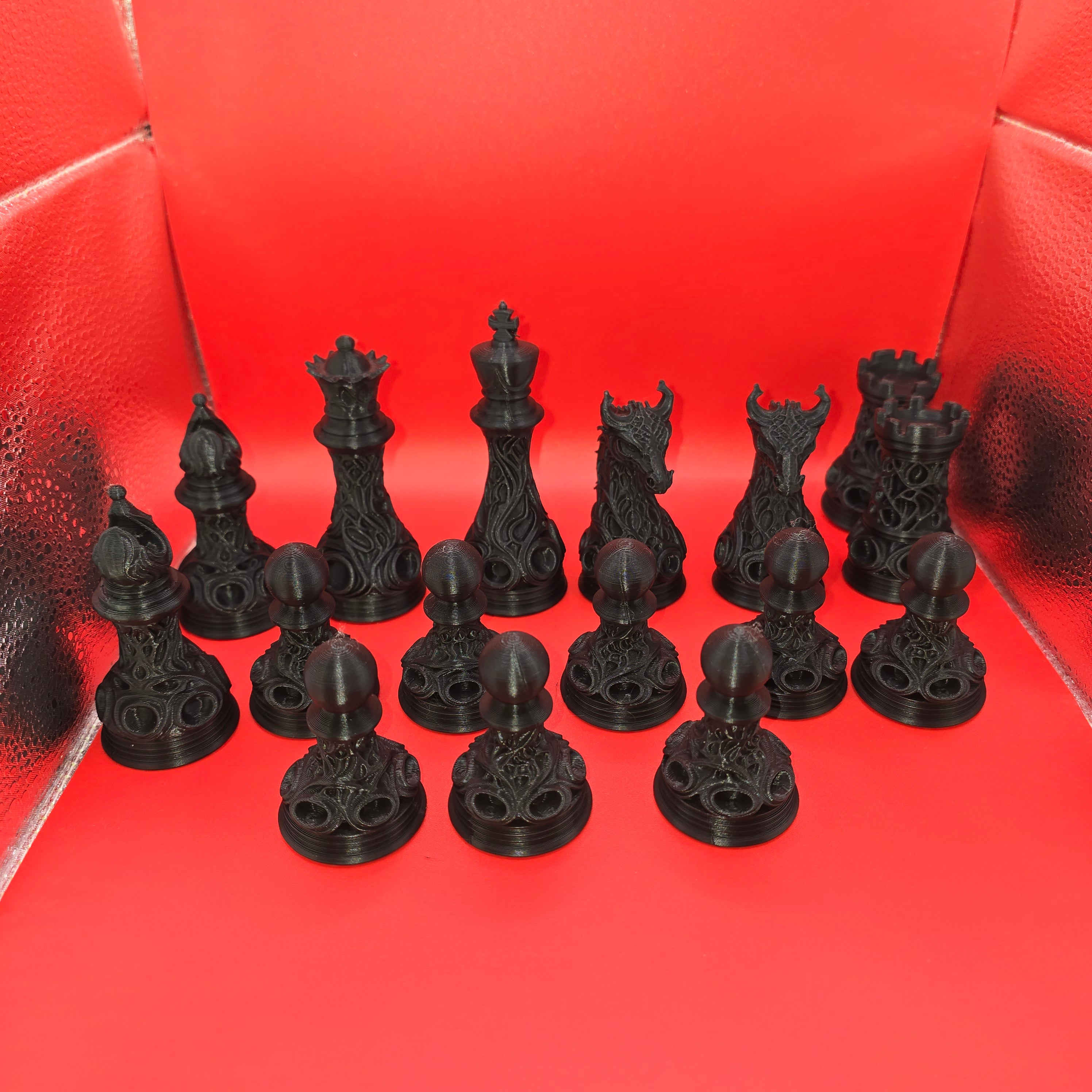 pions echec style medievale (32 pièces)